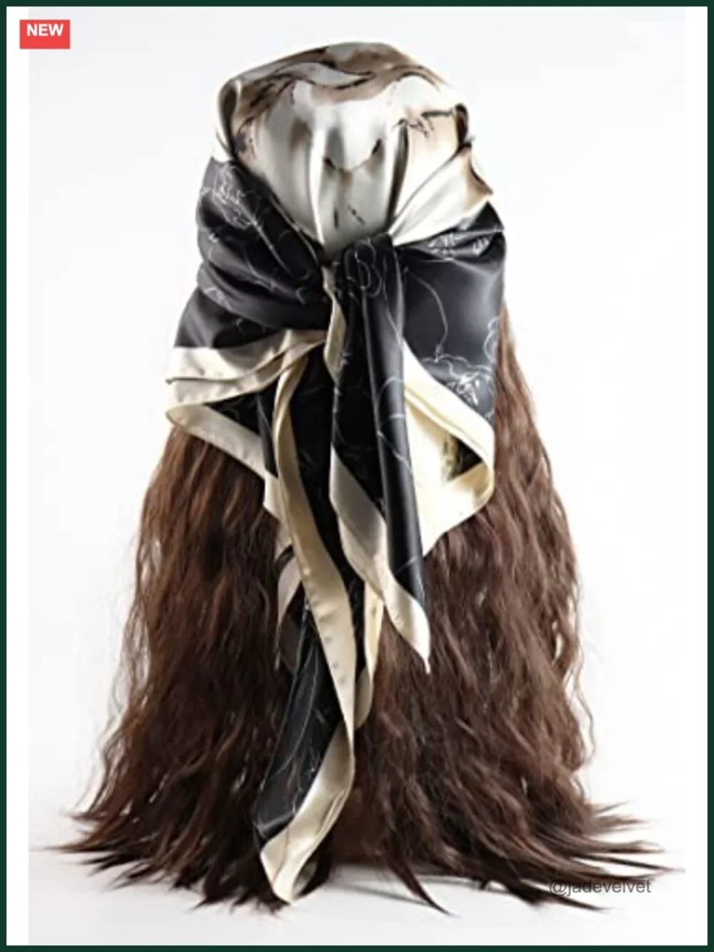 Satin Head Scarf for Women, 35x35 Square Silk Like Hair Scarf